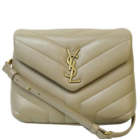 YSL SAINT LAURENT TOY LOULOU IN TAUPE 